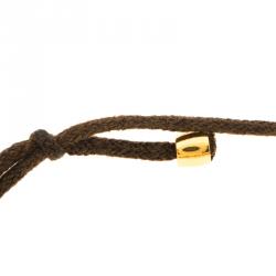 Gucci Icon Yellow Gold Adjustable Cord Bracelet 