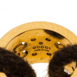 Gucci Icon Yellow Gold Adjustable Cord Bracelet 