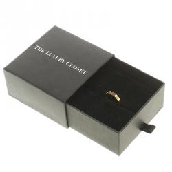 Gucci Octagonal 18K Yellow Gold Ring Size 52.5