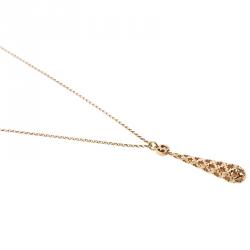 Pre Owned Gucci Diamantissima Yellow Gold Pendant Necklace