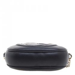 Pre Owned Gucci Black Leather Mini Soho Disco Chain Shoulder Bag