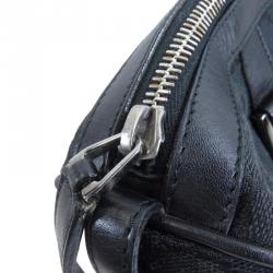 Pre Owned Gucci Black GG Canvas and Leather Boston