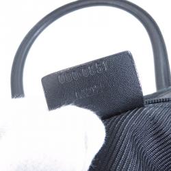 Pre Owned Gucci Black GG Canvas and Leather Boston