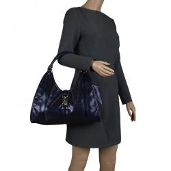 مملوكة مسبقًا Gucci Purple Imprime Canvas Jackie O Shoulder Bag