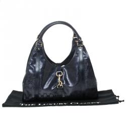 مملوكة مسبقًا Gucci Purple Imprime Canvas Jackie O Shoulder Bag