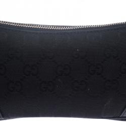 Pre Owned Gucci Black GG Canvas Nailbit Pochette