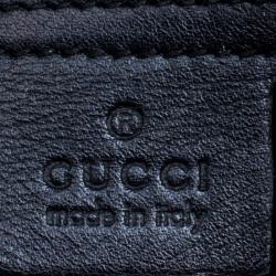 Pre Owned Gucci Black GG Canvas Large Indy Top Handle Bag