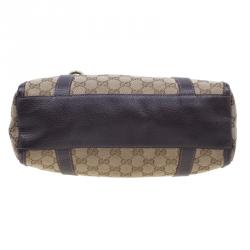 Pre Owned حقيبة يد بوسطن غوتشي جوي كانفاس مونوجرامي بني قصيرة