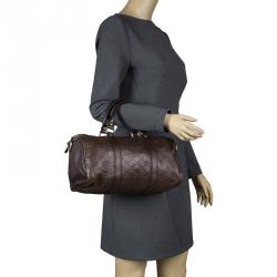 Pre Owned حقيبة غوتشي جوي جلد غوتشيسيما بني داكن متوسطة