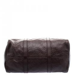 Pre Owned حقيبة غوتشي جوي جلد غوتشيسيما بني داكن متوسطة