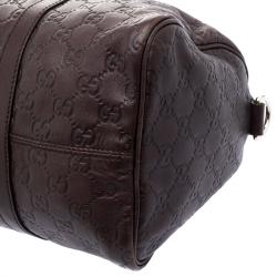 Pre Owned حقيبة غوتشي جوي جلد غوتشيسيما بني داكن متوسطة