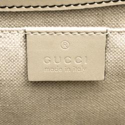 Pre Owned Gucci Beige GG Canvas/Leather Medium Emily Chain Shoulder Bag
