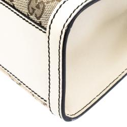 Pre Owned Gucci Beige GG Canvas/Leather Medium Emily Chain Shoulder Bag