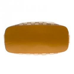 Pre Owned Gucci Beige/Tan GG Canvas Small Vintage Hobo