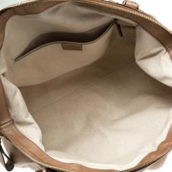 Pre Owned حقيبة غوتشي بوسطن سوكي متوسطة جلد بيج