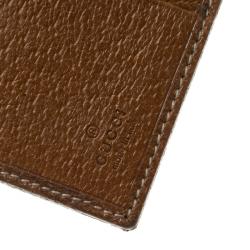 Gucci Beige/Brown GG Canvas Nailhead Compact Wallet