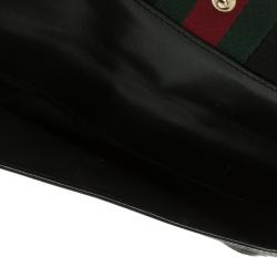 Gucci Black GG Canvas Web Interlocking GG Continental Wallet 