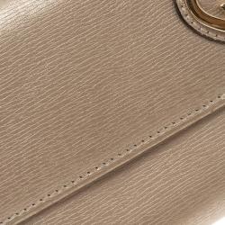 Pre Owned Gucci Metallic Beige Leather Lovely Heart Continental Wallet