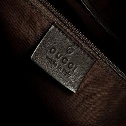 Pre Owned Gucci Beige/Ebony GG Canvas D Ring Tote