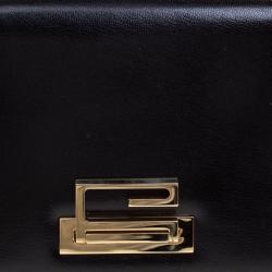 مملوكة مسبقًا Gucci Black Leather Vintage Flap Shoulder Bag