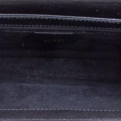 مملوكة مسبقًا Gucci Black Leather Vintage Flap Shoulder Bag