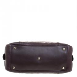 Pre Owned Gucci Dark Brown Guccissima Leather Princy Boston Bag