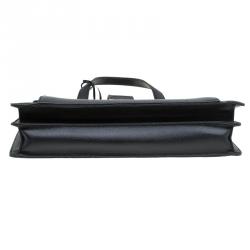 Gucci Black Leather Vintage Document Briefcase