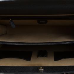 Gucci Black Leather Vintage Document Briefcase