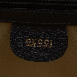 Gucci Black Leather Vintage Document Briefcase