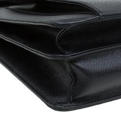 Gucci Black Leather Vintage Document Briefcase
