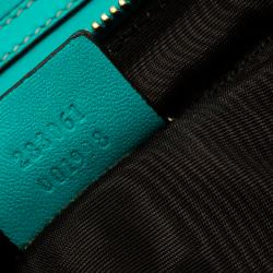 Pre Owned حقيبة كلاتش غوتشي جاكي جلد تمساح خصراء تركواز