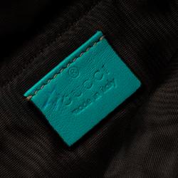 Pre Owned حقيبة كلاتش غوتشي جاكي جلد تمساح خصراء تركواز