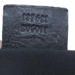 Pre Owned Gucci Black Monogram Canvas Horsebit Pelham Hobo