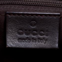 Pre Owned Gucci Beige GG Canvas Large D Ring Top Handle Bag