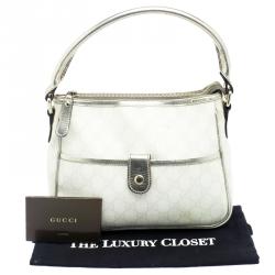 مملوكة مسبقًا Gucci Ivory GG Supreme Canvas Plus Joy Hobo