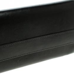 Gucci Black Leather GG Continental Wallet 