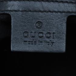 Pre Owned Gucci Black Leather Guccissima Wave Boston Bag