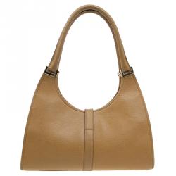 Pre Owned حقيبة يد غوتشي باردوت بوفير جلد برونزي