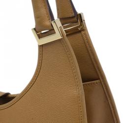 Pre Owned حقيبة يد غوتشي باردوت بوفير جلد برونزي