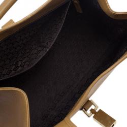 Pre Owned حقيبة يد غوتشي باردوت بوفير جلد برونزي