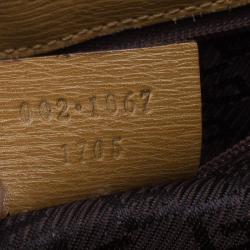 Pre Owned حقيبة يد غوتشي باردوت بوفير جلد برونزي