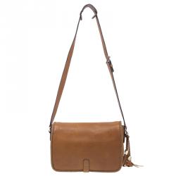 Pre Owned حقيبة غوتشي مراكش جلد بني متوسطة ماسنجر بقلاب.