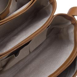 Pre Owned حقيبة غوتشي مراكش جلد بني متوسطة ماسنجر بقلاب.