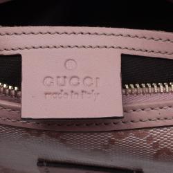 Pre Owned Gucci Pink Crystal Coated Canvas GG Small Joy Boston Bag