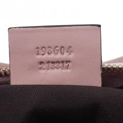 Pre Owned Gucci Pink Crystal Coated Canvas GG Small Joy Boston Bag