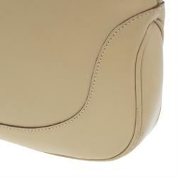 مملوكة مسبقًا Gucci Beige Leather Jackie O Hobo Bag