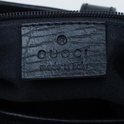 Pre Owned حقيبة غوتشي جاكي GG كانفاس أسود صغيرة