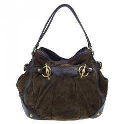 مملوكة مسبقًا Gucci Brown Suede Horsebit Jockey Tote