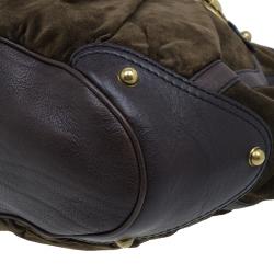 مملوكة مسبقًا Gucci Brown Suede Horsebit Jockey Tote