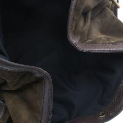 مملوكة مسبقًا Gucci Brown Suede Horsebit Jockey Tote